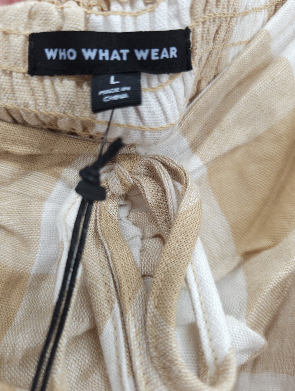 Plaid Top Large Linen Blend NWT - Picture 11 of 15